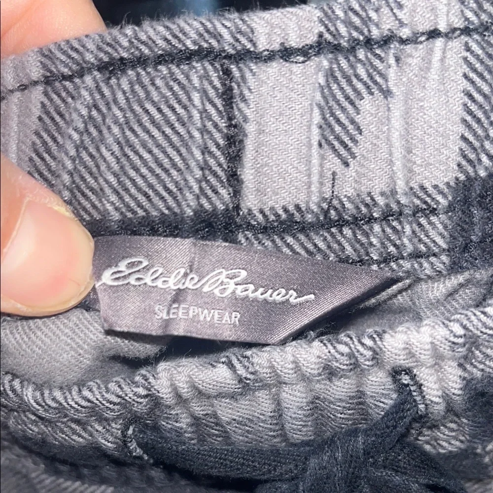 Eddie Bauer Black and Gray Bear Pattern PJ Pants